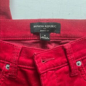 Banana Republic Vibrant Red Skinny Trousers